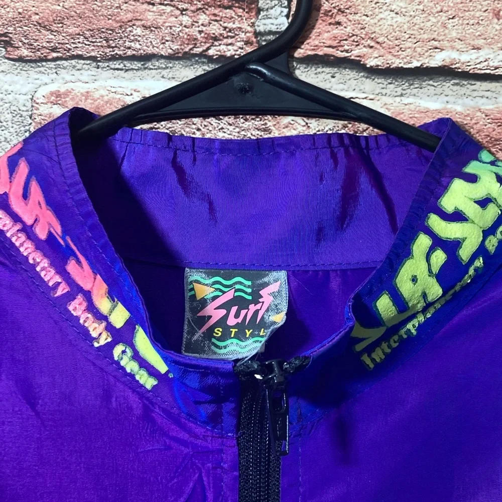 Surf Style Vintage 90’s Jacket Interplanetary Body Gear Purple ‘One Size’